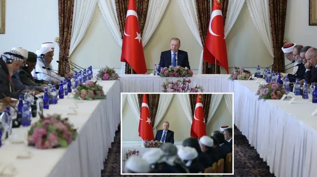 Cumhurbaşkanı Erdoğan Dünya Müslüman Alimler Birliği heyetini kabul etti